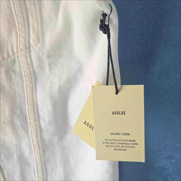 AGOLDE Evan Oversized Sleeveless Denim Shirt/Vest/Shacket in Milkshake Size S - Picture 7 of 8